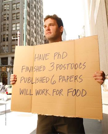 Have PhD will work for food