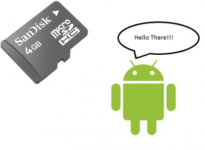 Android app installation onto memory card