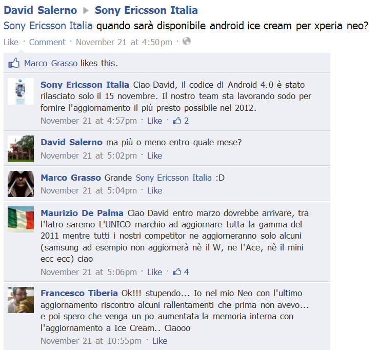 Se Italy Says Android 4 0 Ics Coming To Xperia Devices By March 12 Xperia Blog