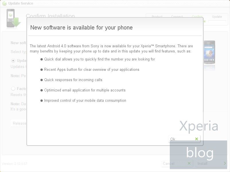 Xperia ICS first boot