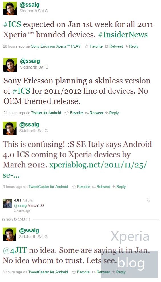 Sony employee claims Android 4.0 Xperia update coming 1st week of Jan 2012