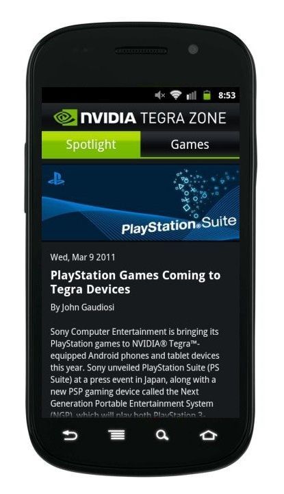 Playstation Suite headed to Tegra-powered phones