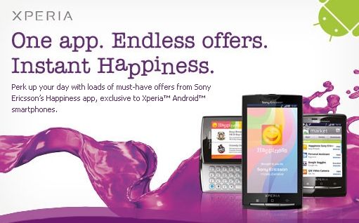 Sony Ericsson releases Happiness Android app 