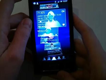 Timescape and social phonebook from Android 2.1 update demoed