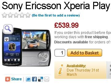Xperia Play and Xperia Neo hits UK pre-order