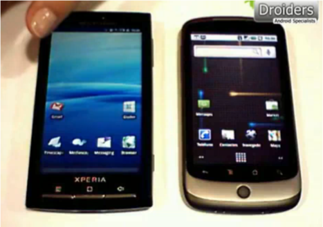 Xperia X10 shapes up against the Nexus One
