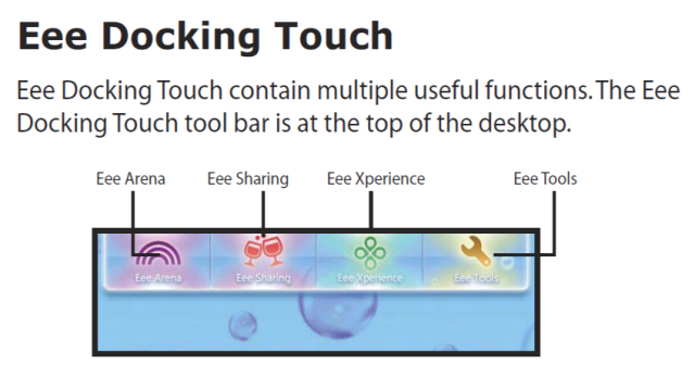 Asus Eee PC Docking Touch Software