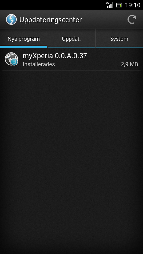 my Xperia rolling out to users in Sweden