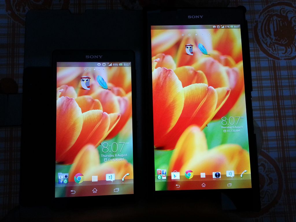 Xperia Z Ultra against the Xperia ZL