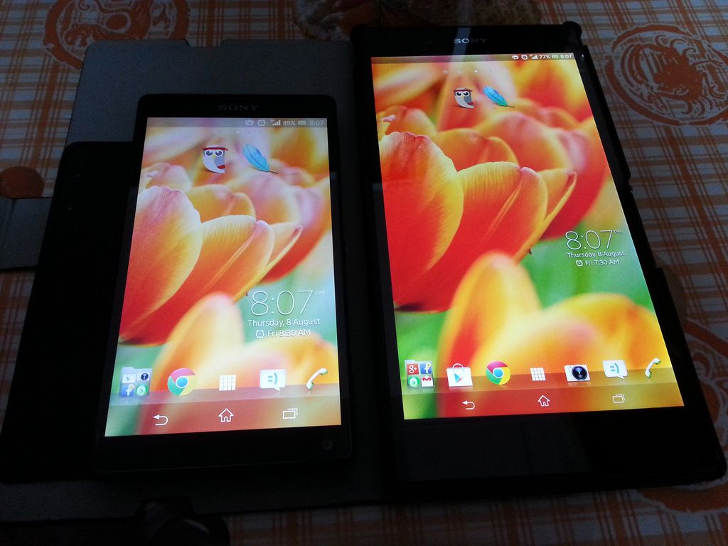 Xperia Z Ultra against the Xperia ZL