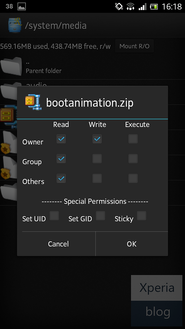 Install the new Xperia T boot animation