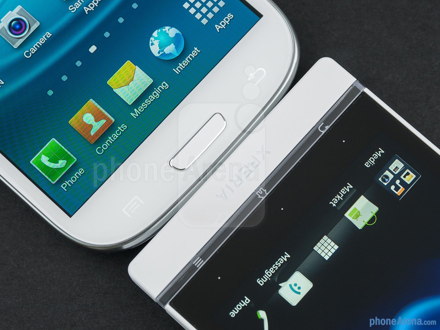 Xperia S sized up against the Samsung Galaxy S III