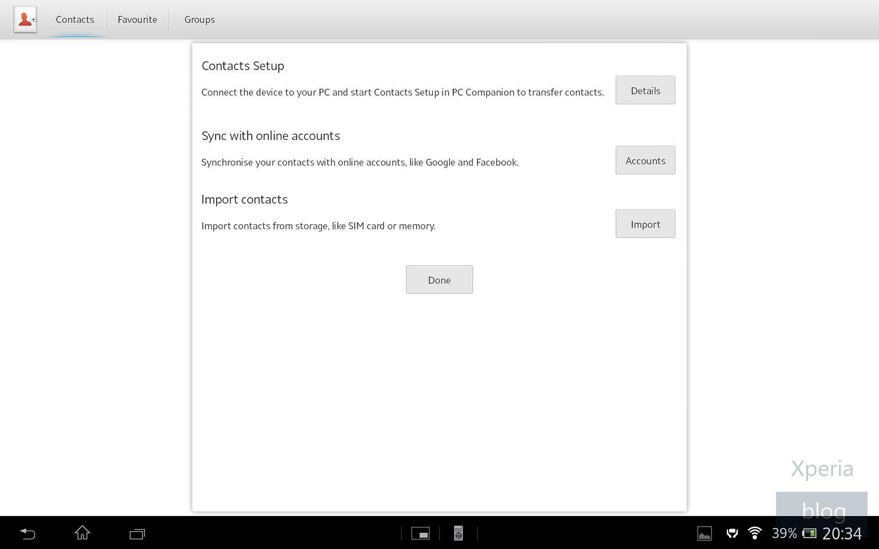 Xperia Tablet Z - How to access the service menu