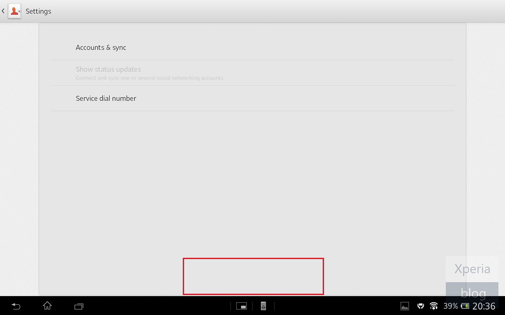 Xperia Tablet Z - How to access the service menu