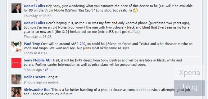 Sony Mobile Australia confirms Xperia Z pricing