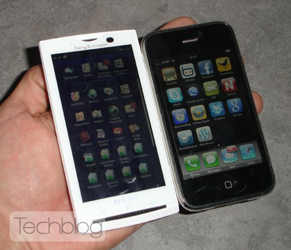 Xperia X10 against iPhone 3GS, Omnia II & HTC HD2