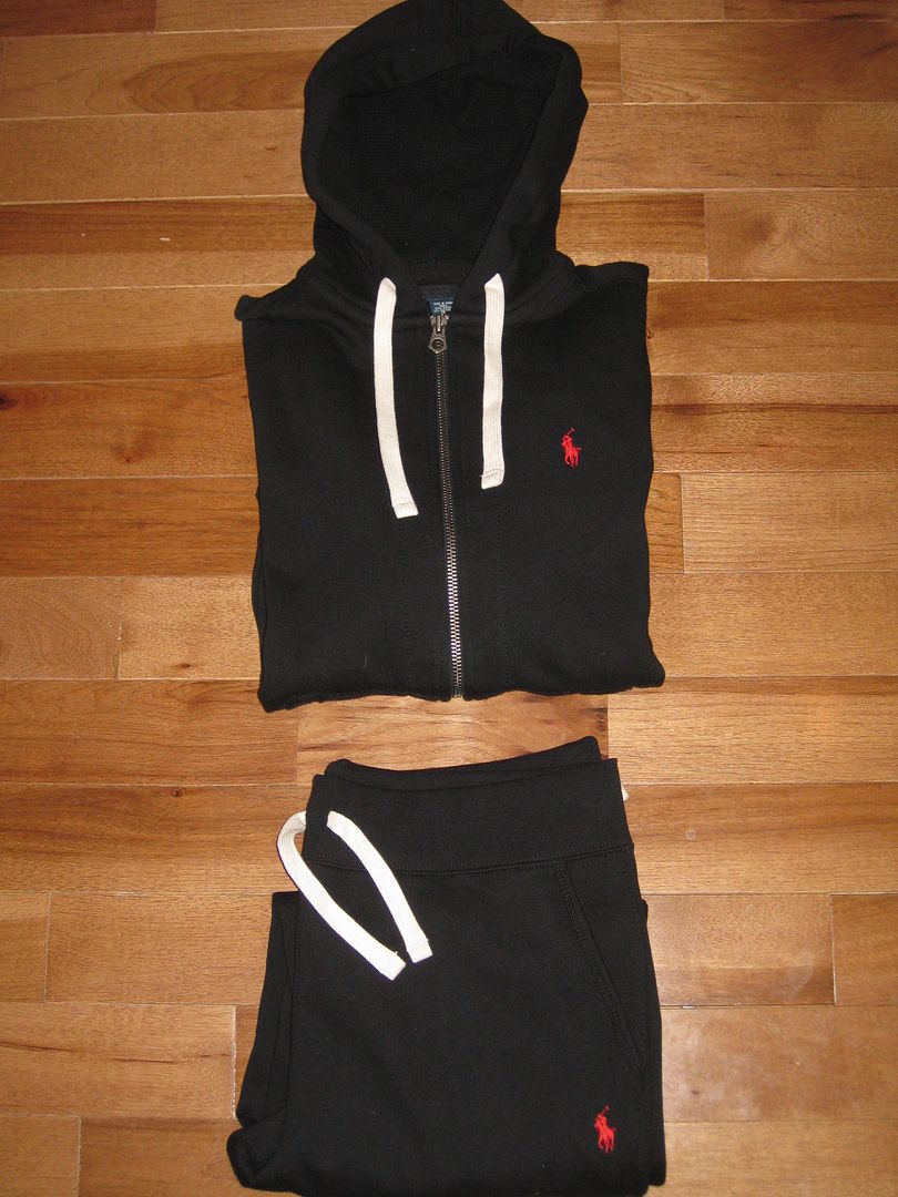 polo sweatpants and hoodie