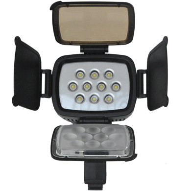 LED 5012 10 LED Video Light DV Camcorder Lamp + Battery + Charger