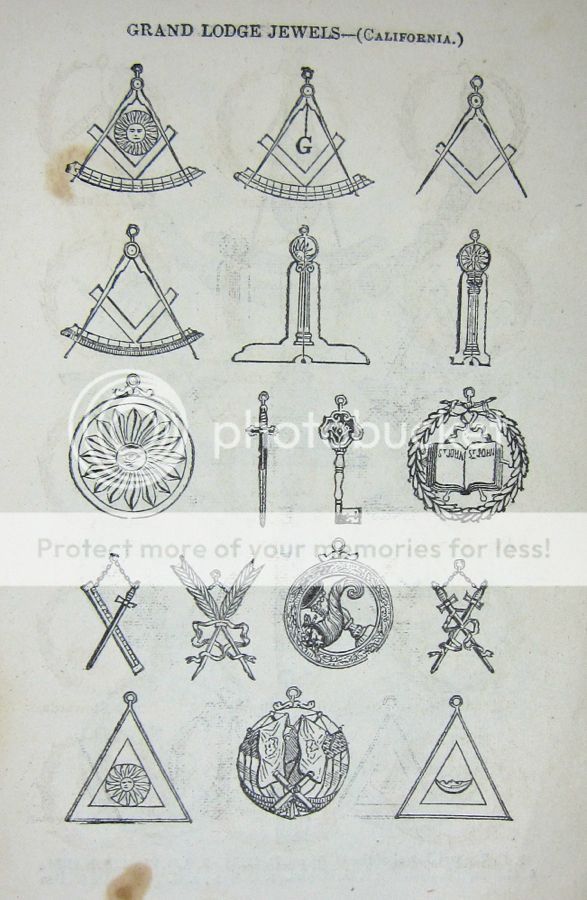 1858 Antique Freemasonry Book Occult Knights Templar Free Mason